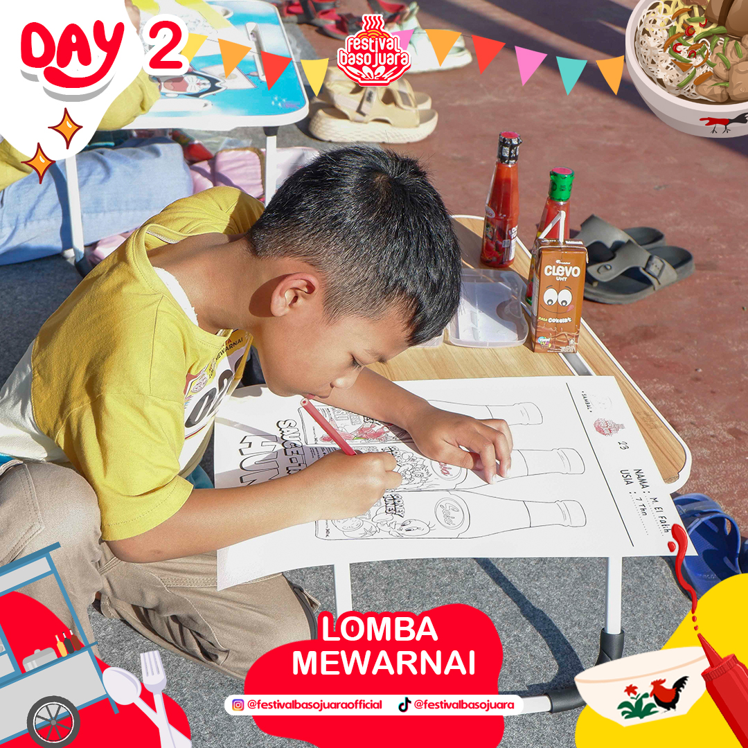 Festival Baso Juara 2024 - Day 2 Children's coloring competition activity